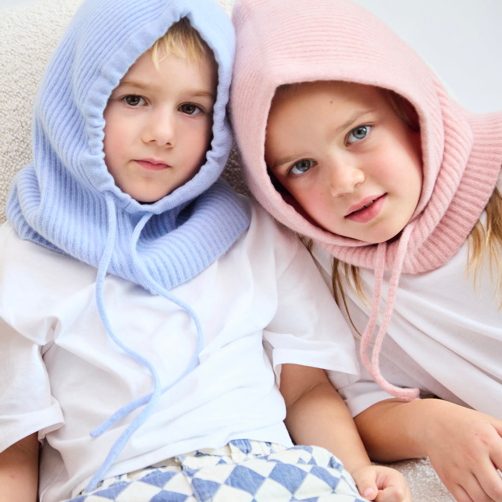 Balaclava aus 100% Kaschmir - rosa