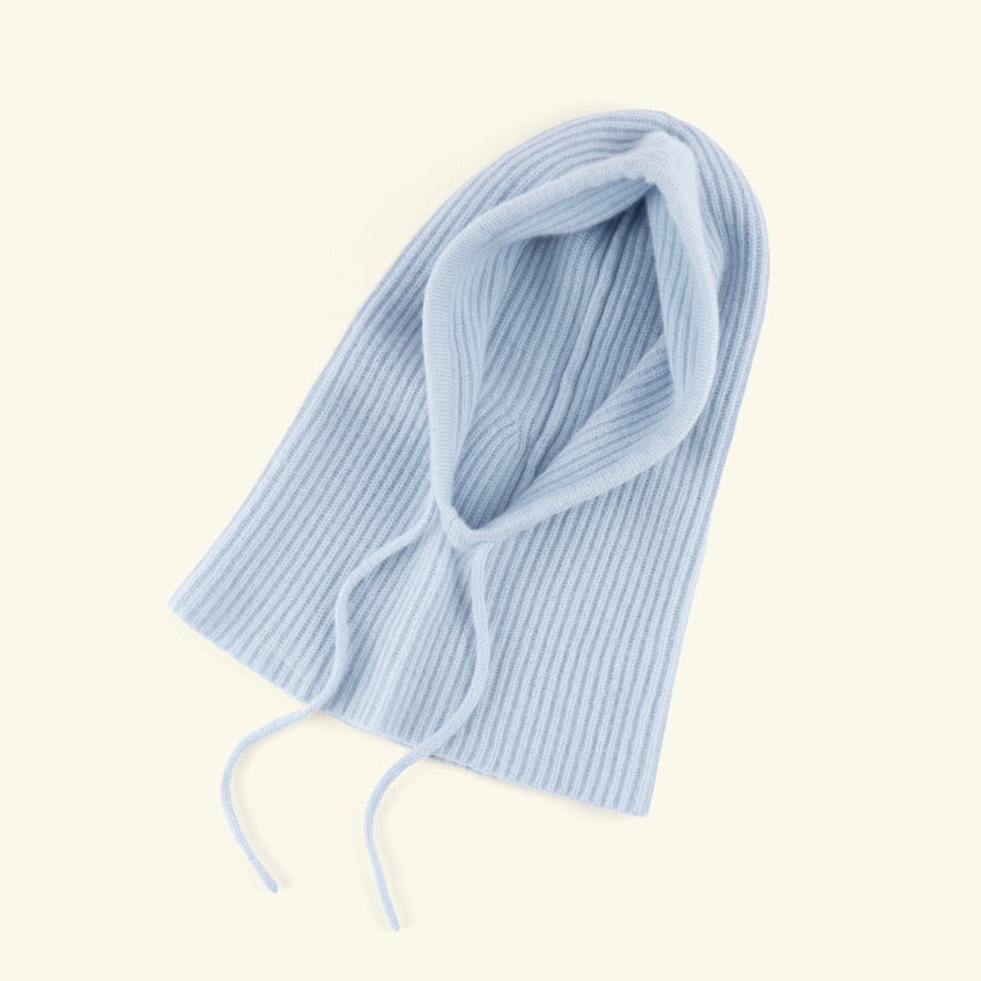 100% cashmere balaclava - light blue