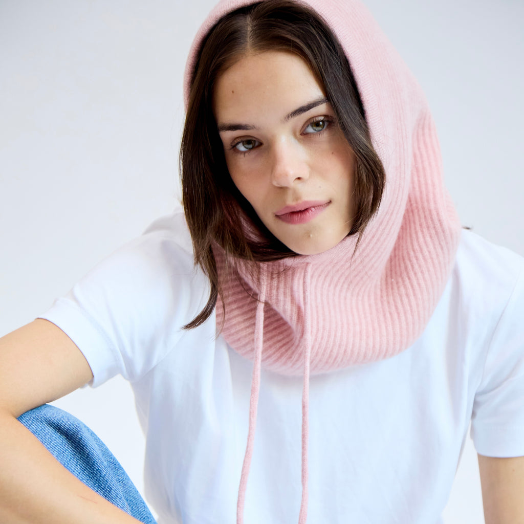Balaclava aus 100% Kaschmir - rosa