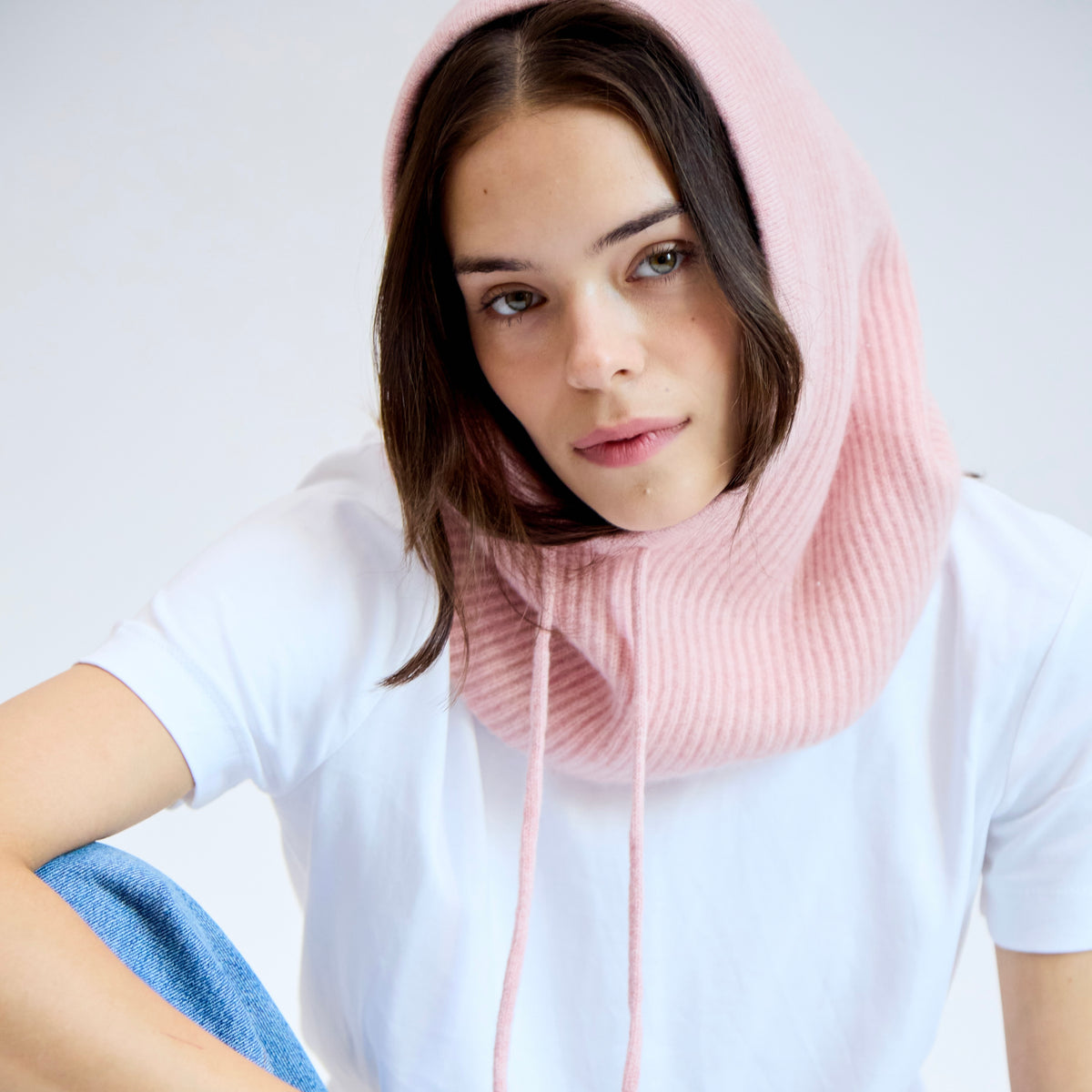 Balaclava aus 100% Kaschmir - rosa
