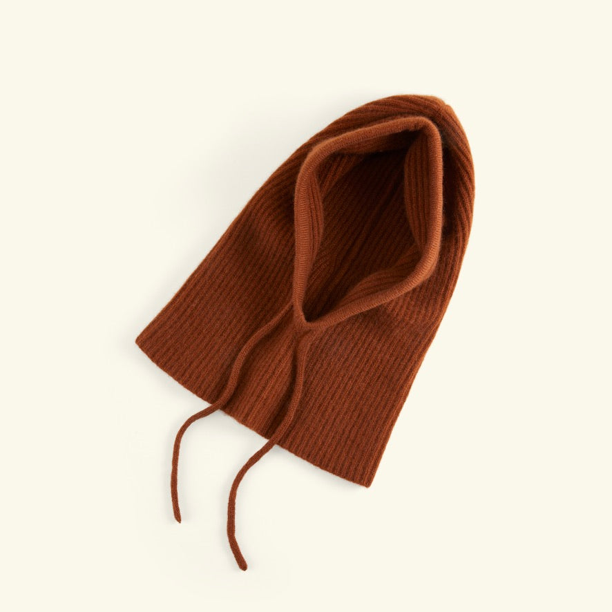 Balaclava aus 100% Kaschmir - braun