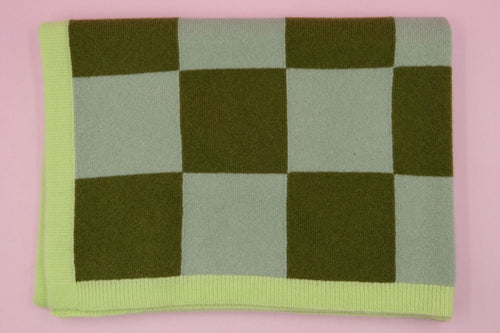 Babydecke aus 100% Kaschmir / grün