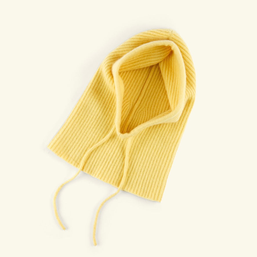 Balaclava made of 100% cashmere - yellow