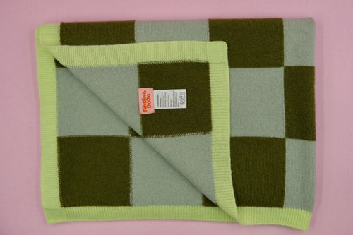 Baby blanket made of 100% cashmere / green