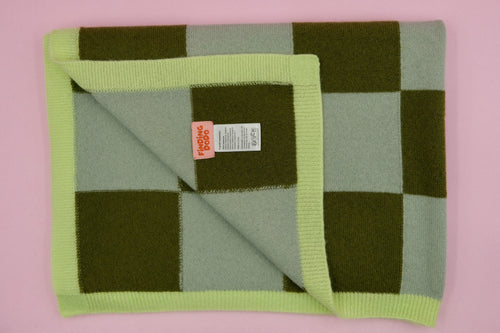 Babydecke aus 100% Kaschmir / grün