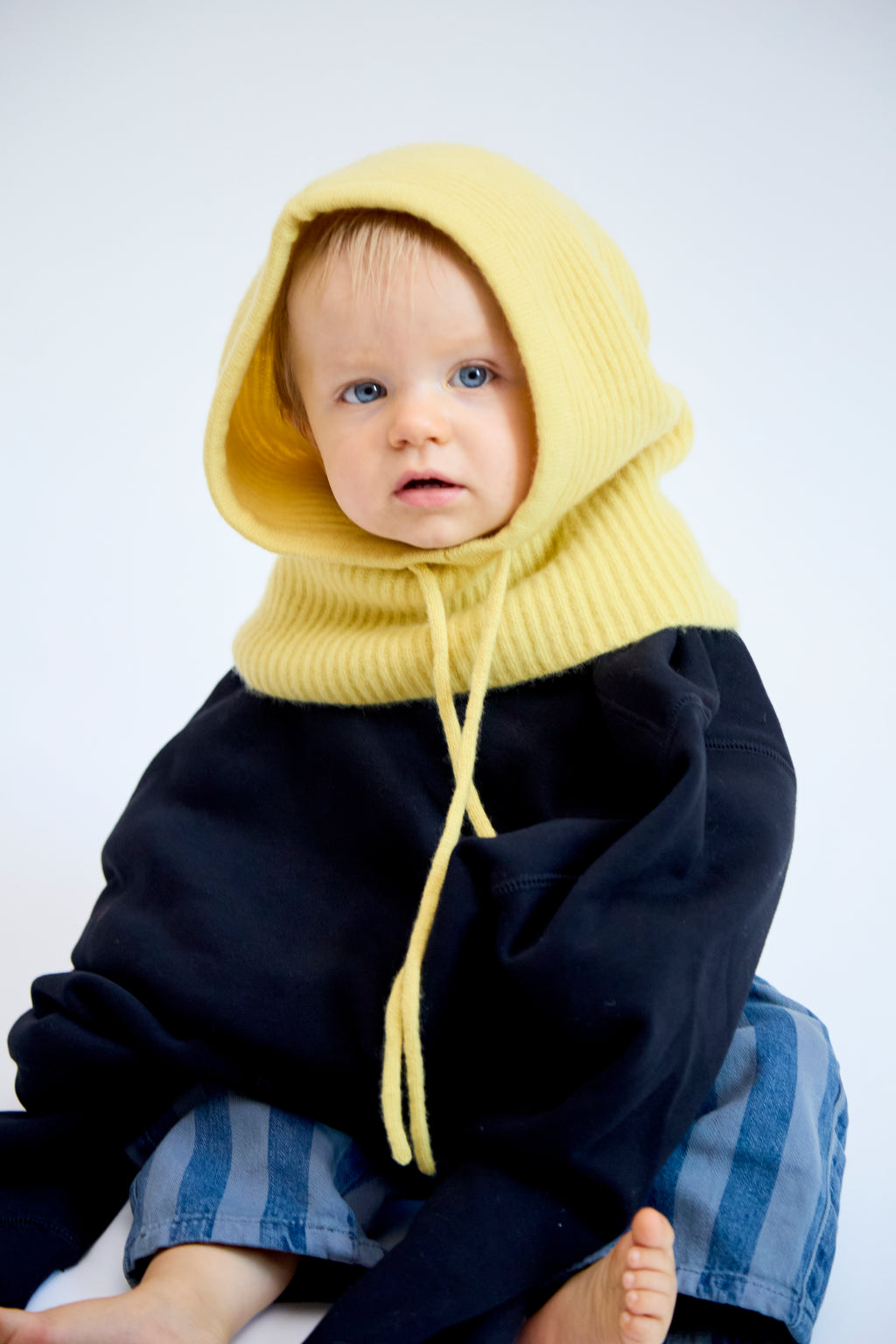 Balaclava made of 100% cashmere - yellow