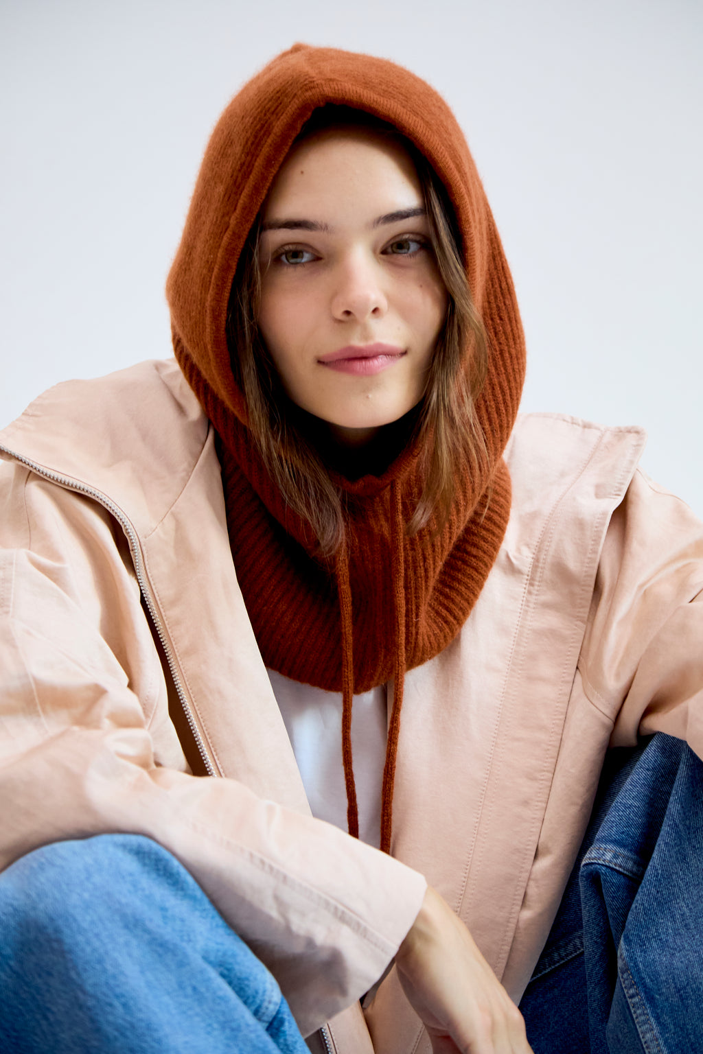 Balaclava aus 100% Kaschmir - braun