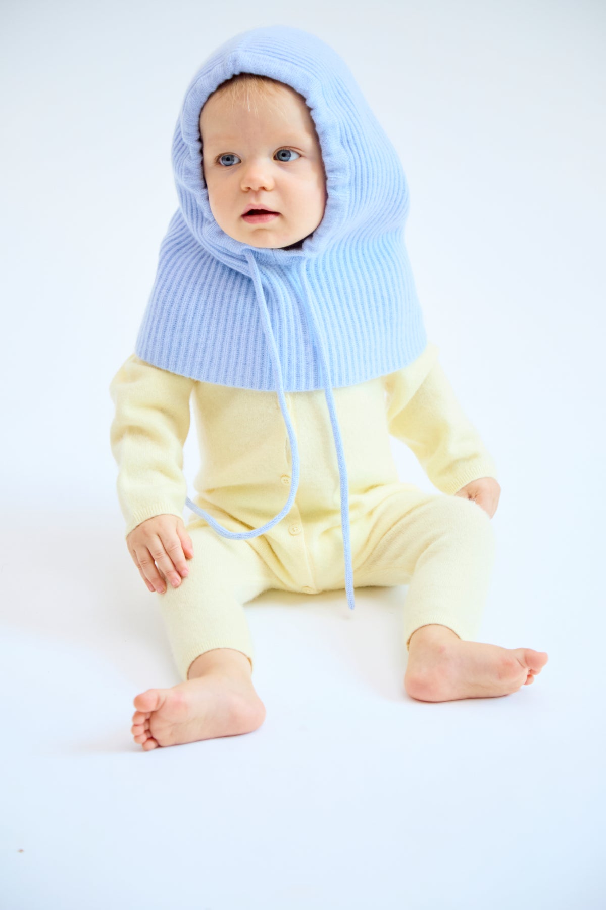 100% cashmere balaclava - light blue