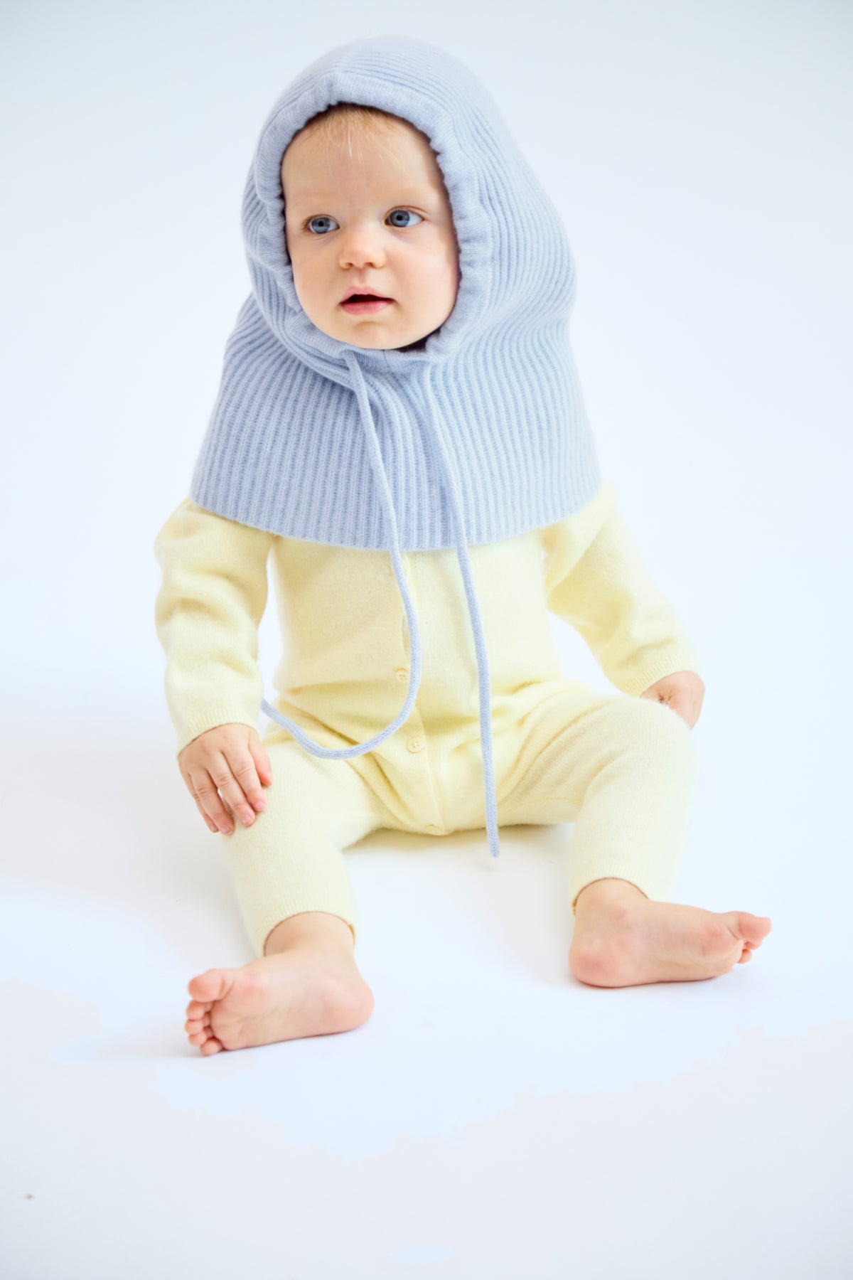 100% cashmere balaclava - light blue