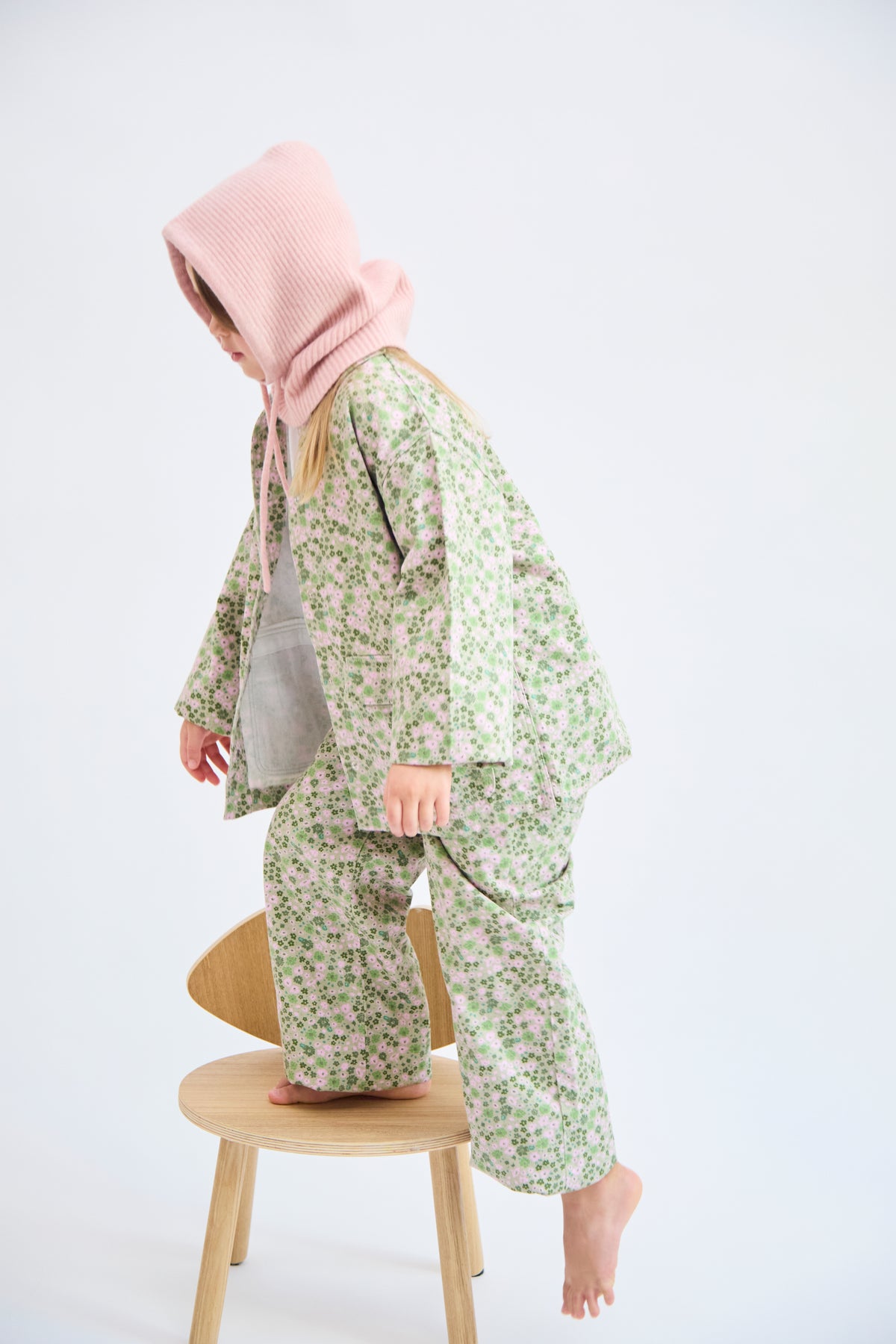 Balaclava aus 100% Kaschmir - rosa
