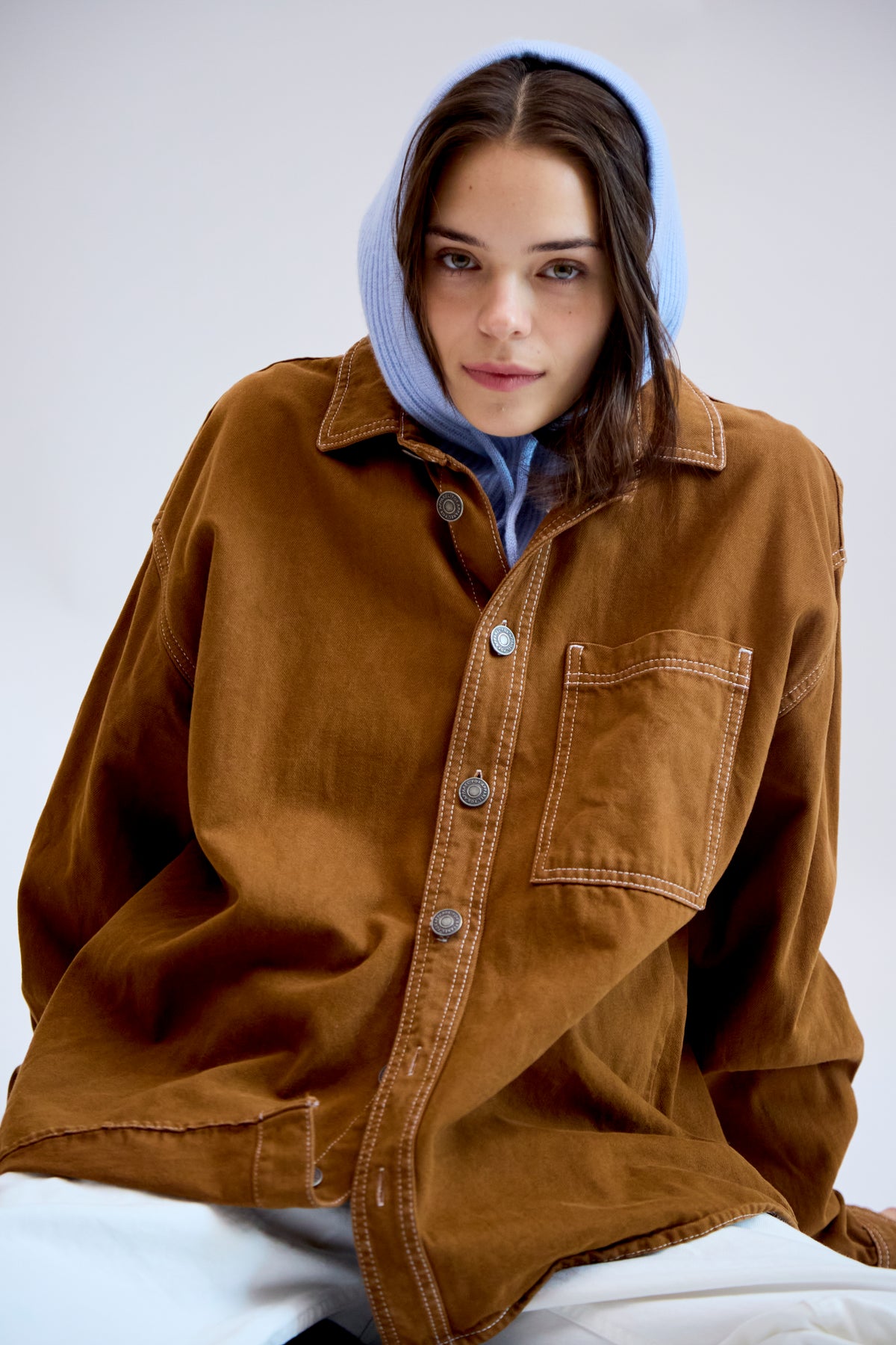 100% cashmere balaclava - light blue