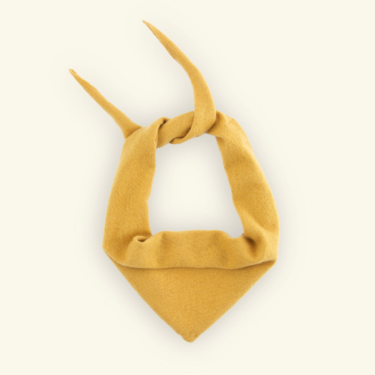 Dreieckstuch aus 100% Kaschmir - mustard